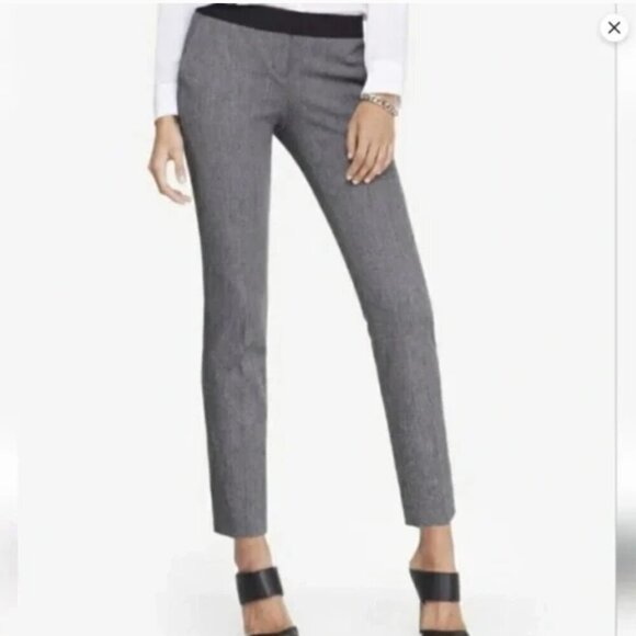 Express Columnist Pant Black White Dots 8R - Picture 1 of 11